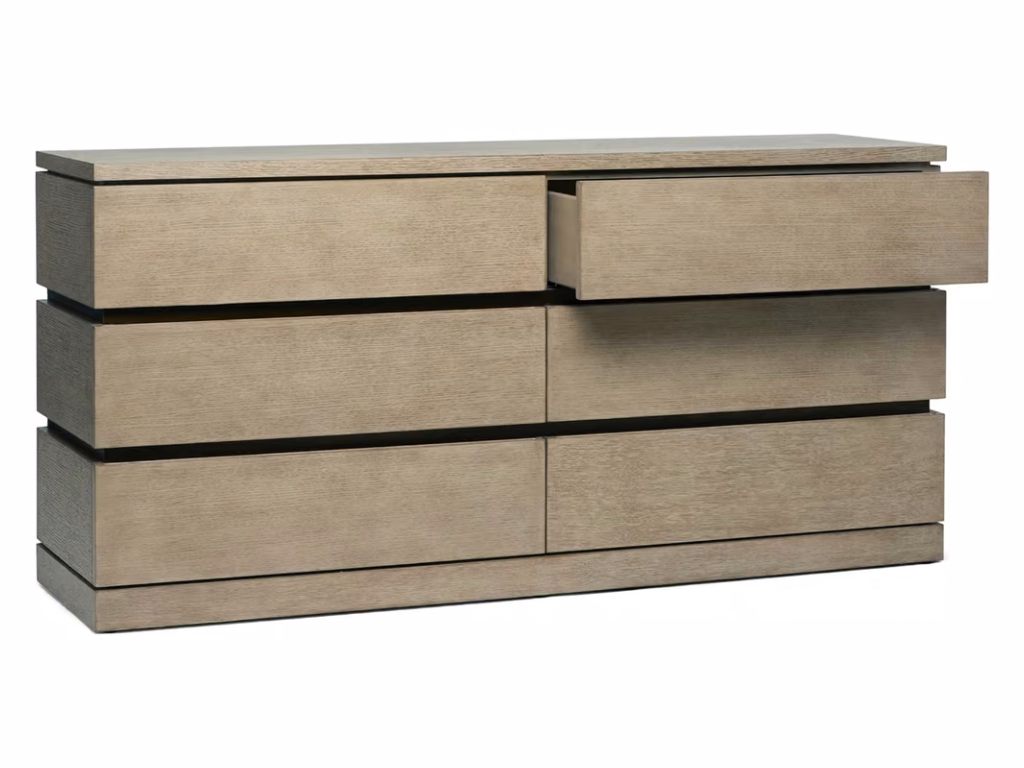 Bolton 6 Drawer Chest - Washed taupe - image 2