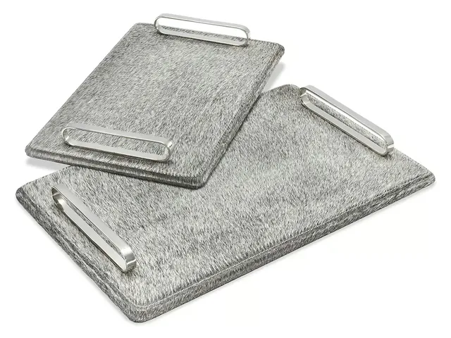 Audrina Trays - Natural Hide