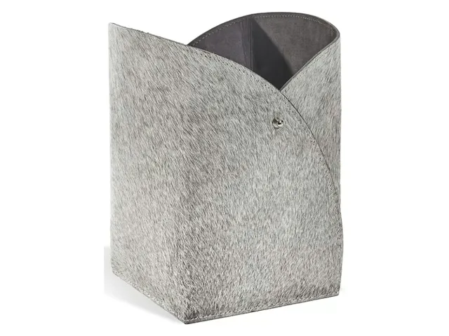 Tulip Wastebasket - Natural Hide