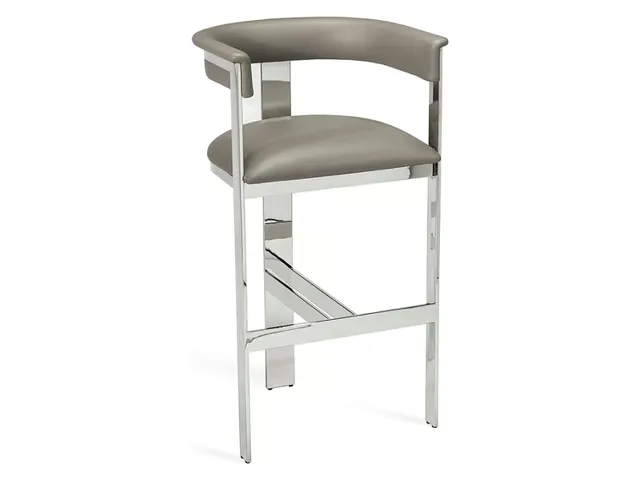 Darcy Bar Stool - Polished Nickel