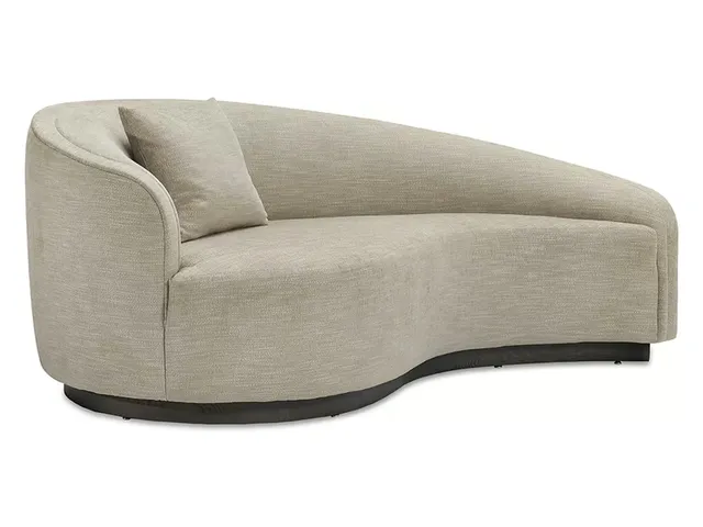 Dana Classic Left Chaise w/ wood plinth