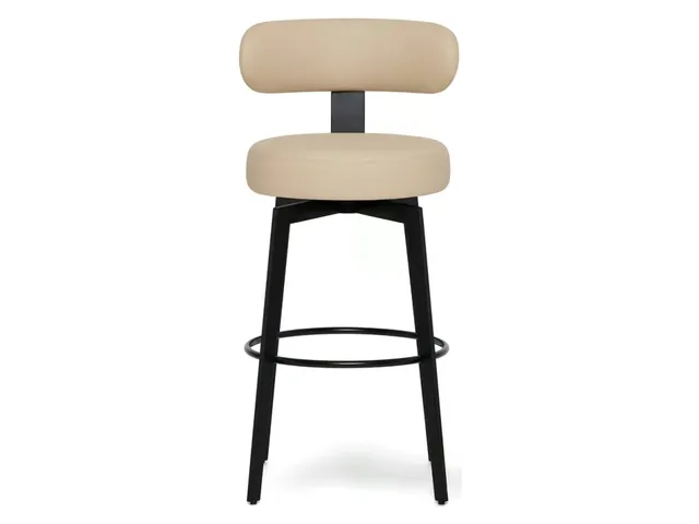 Clermont Bar Stool - Matte Black - Alternative View