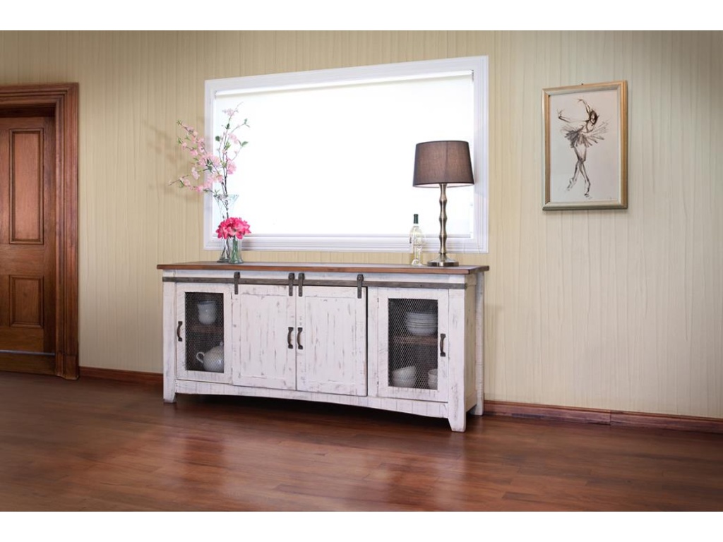4 Door 80" TV Stand - image 2