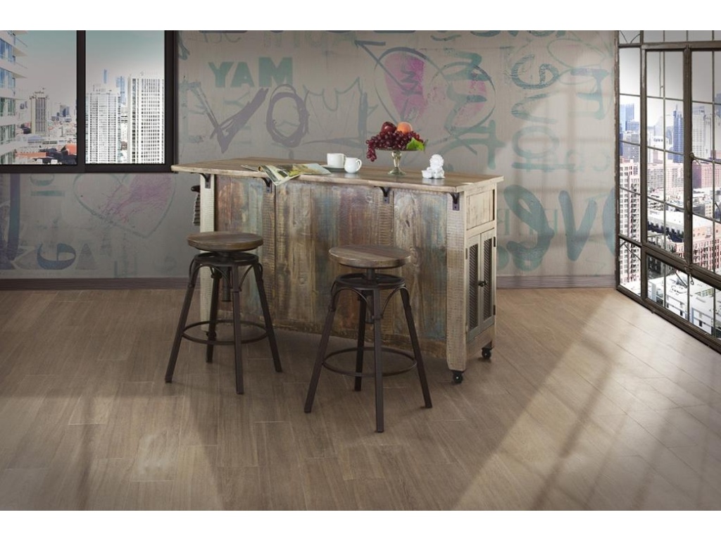 3 Drawer, 2 Sliding Doors, 4 Mesh Doors Kitchen Island - image 1