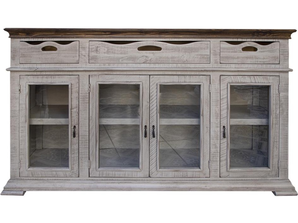 3 Drawer 4 Glass Door Console - main image