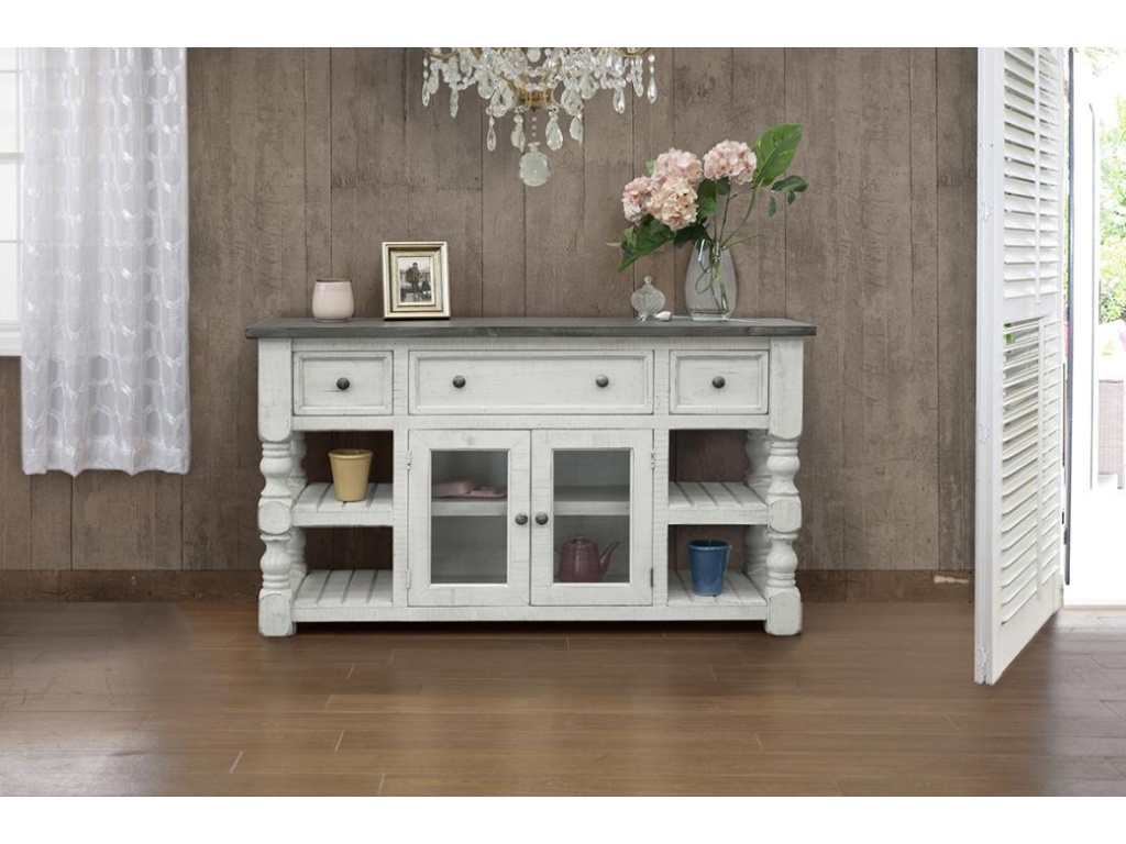 3 Drawer 2 Glass Door 60" TV Stand - image 1