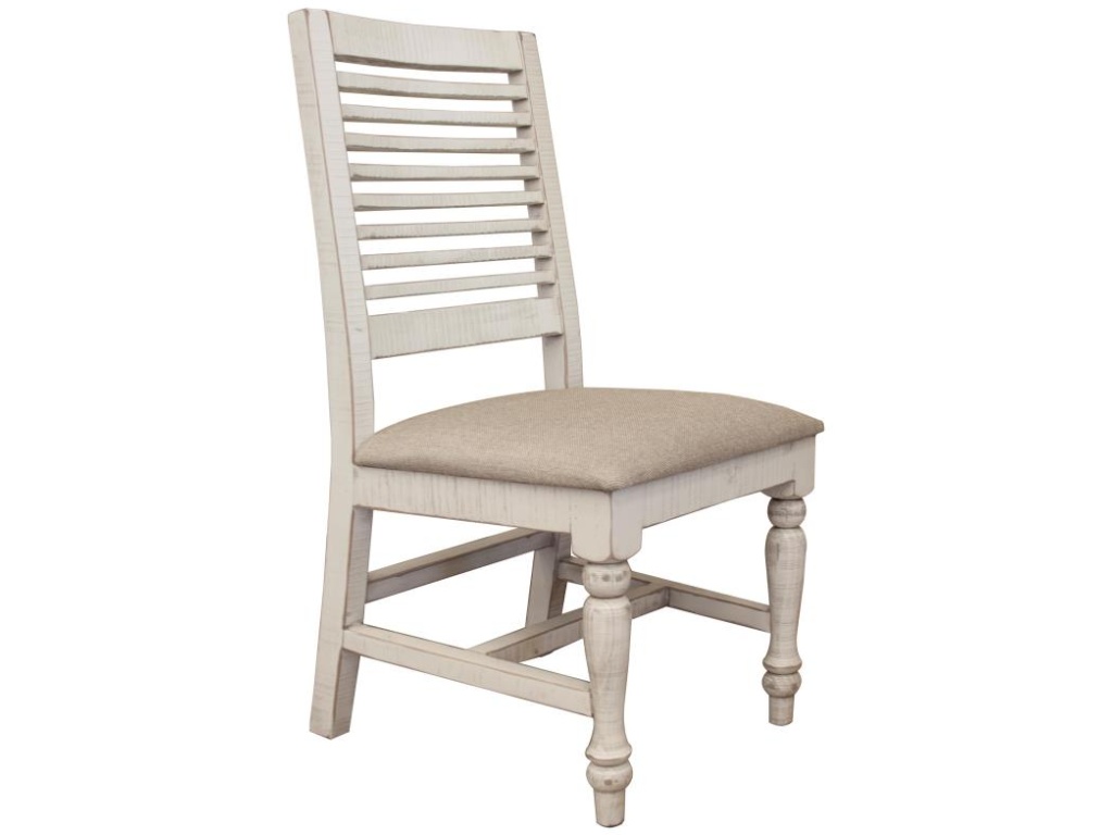 Turned Legs Upholstered Seat Wooden Chair - main image