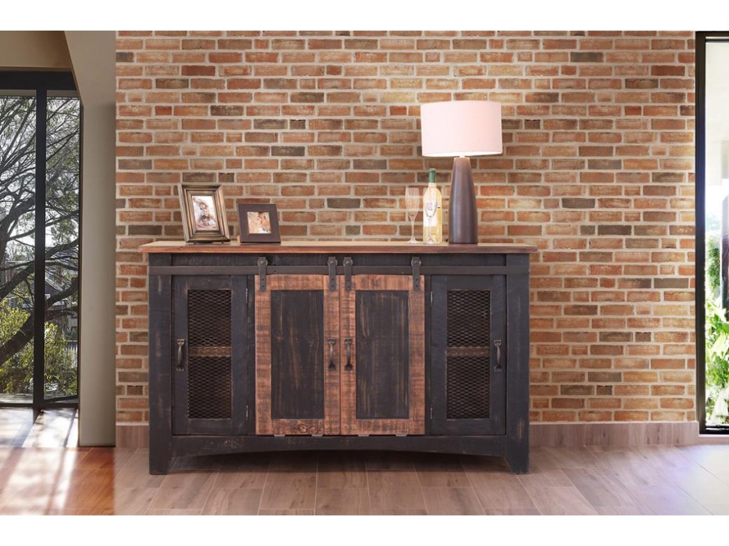2 Sliding Doors, 2 Mesh Doors 60" TV Stand - image 1