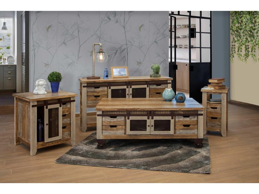 8 Drawer 4 Doors Cocktail Table - image 1