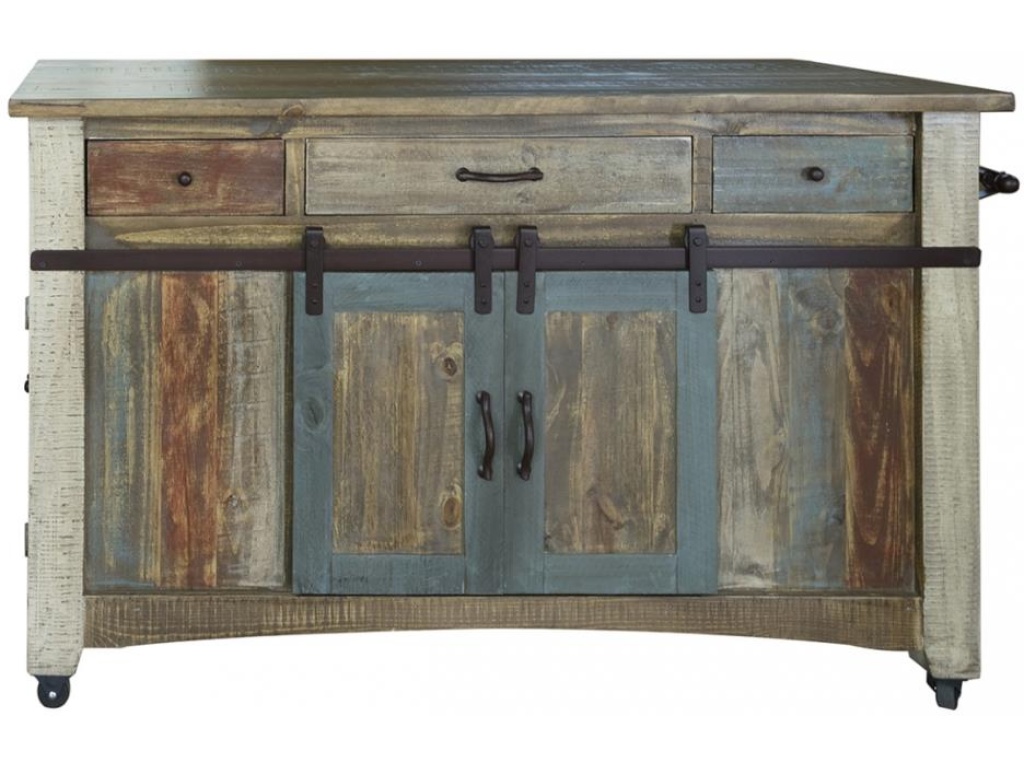 3 Drawer, 2 Sliding Doors, 4 Mesh Doors Kitchen Island - main image