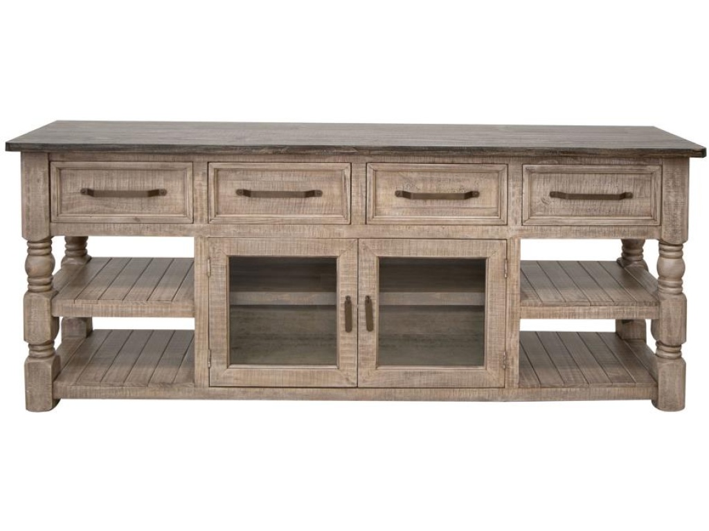 4 Drawer 2 Doors 80" TV Stand - main image