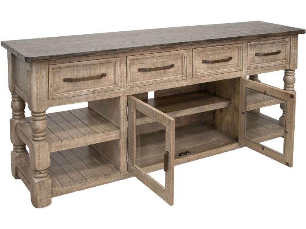 4 Drawer 2 Doors 80" TV Stand - image 1