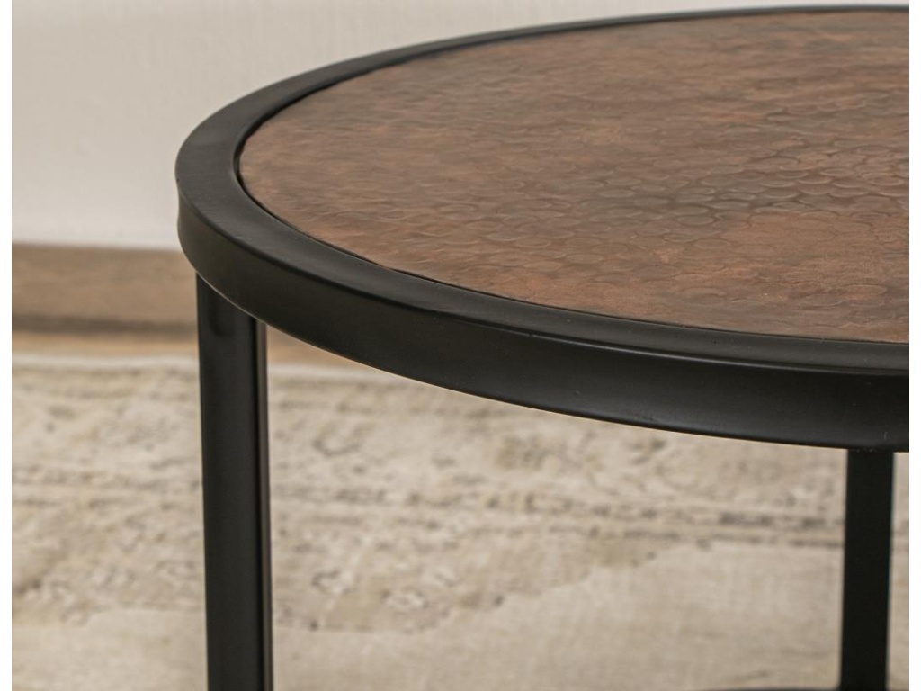 Copper Top & Iron Base End Table - image 4