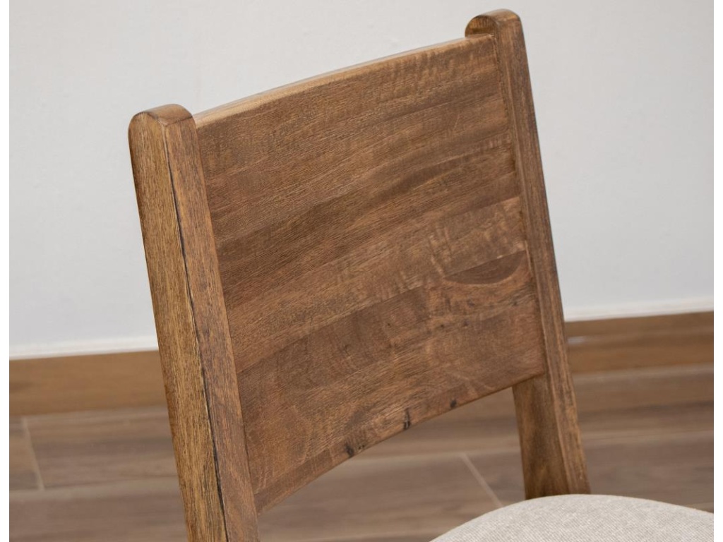 Upholstered Seat Wooden Chair - image 4