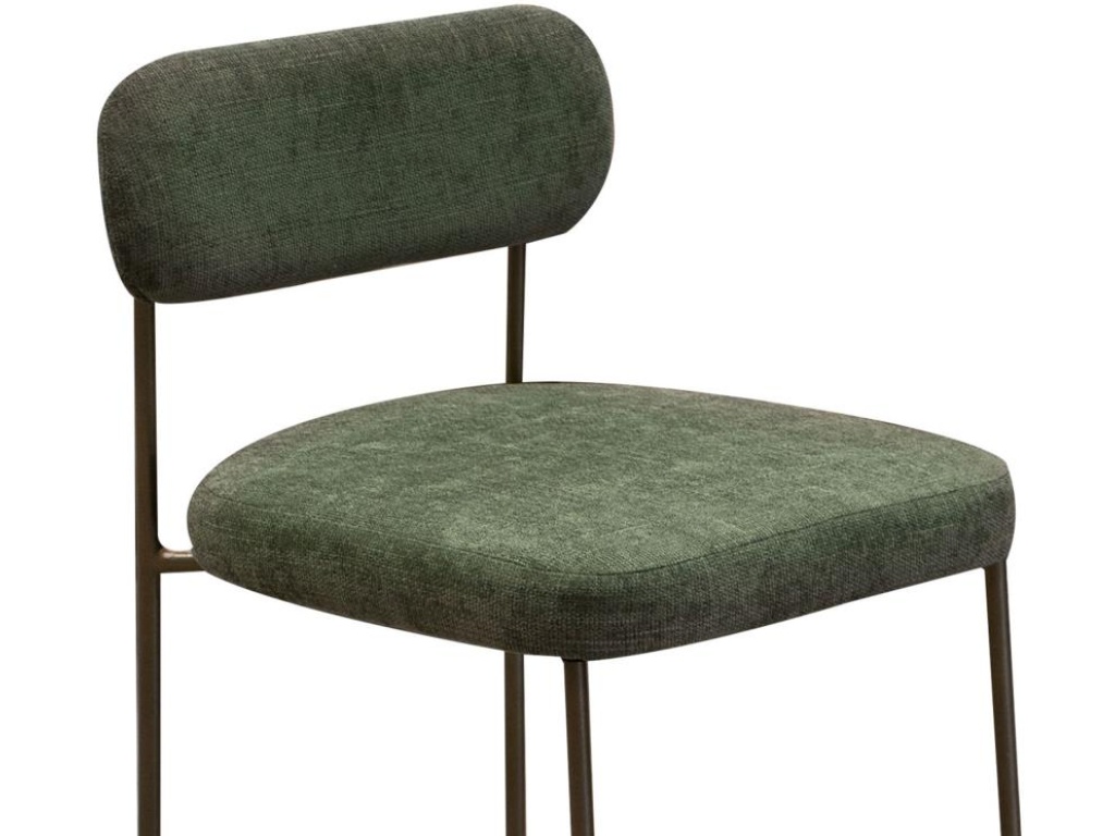 Wooden Frame & Metal Base, 30" Upholstered Barstool - image 3