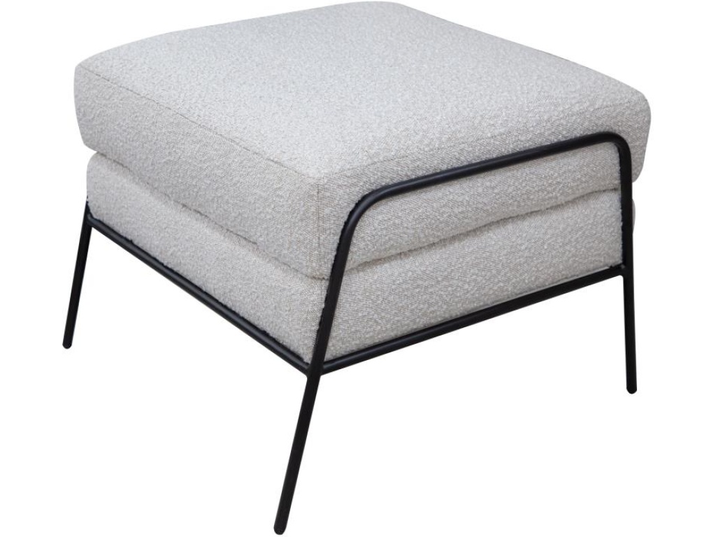 Wooden Frame & Metal Base, Footstool Ottoman - main image