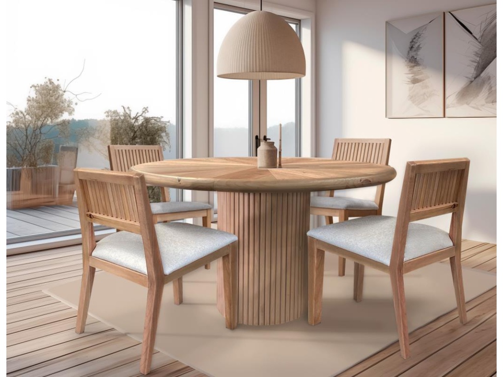 Upholstered Seat Wooden Chair - image 1