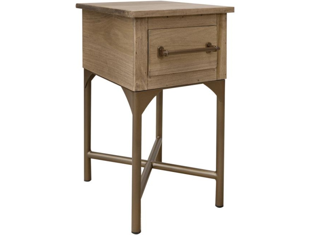 Metal Base Chairside Table - main image
