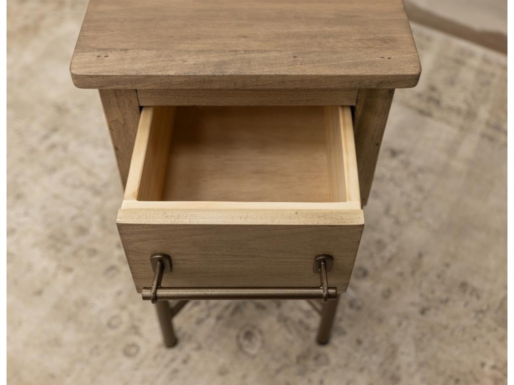 Metal Base Chairside Table - image 2