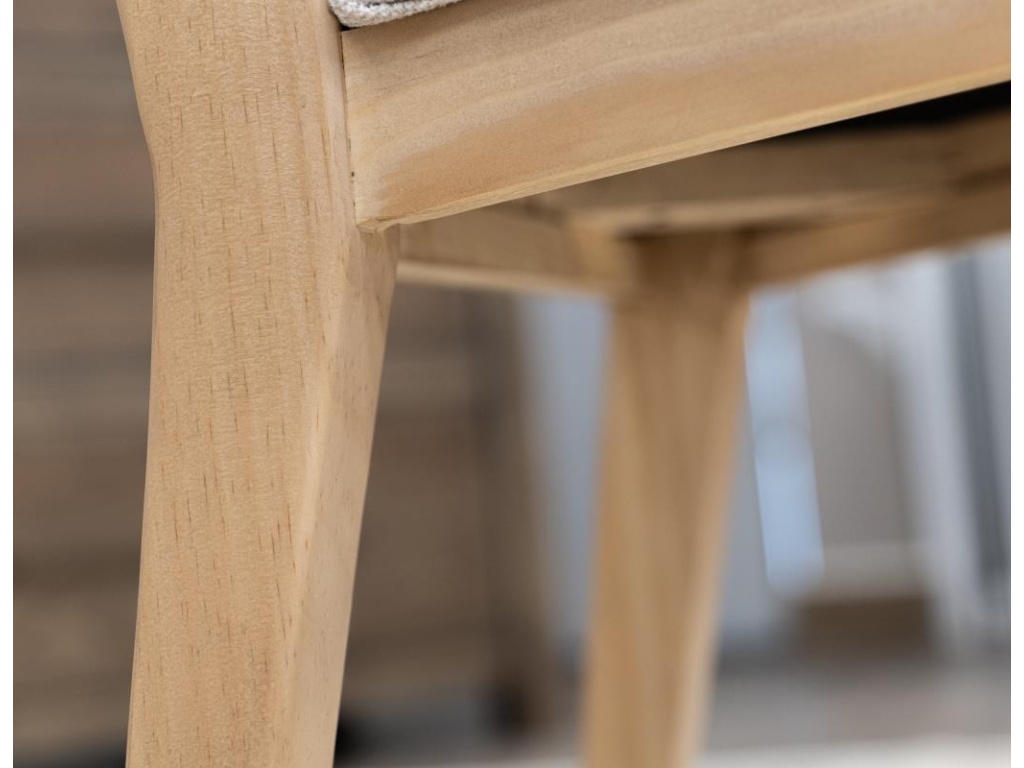 Upholstered Seat Wooden Chair - image 4