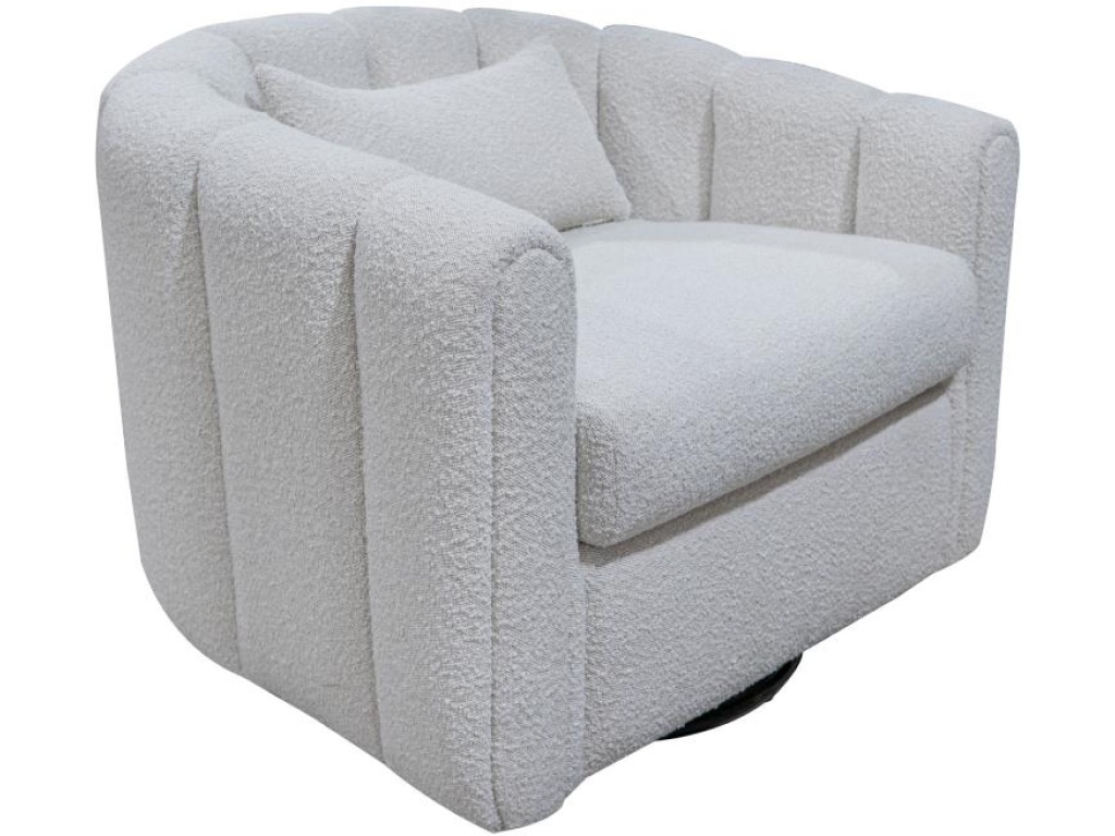 Wooden Frame & Metal Base, 360 Degree Swivel Glider Accent Chair - main image