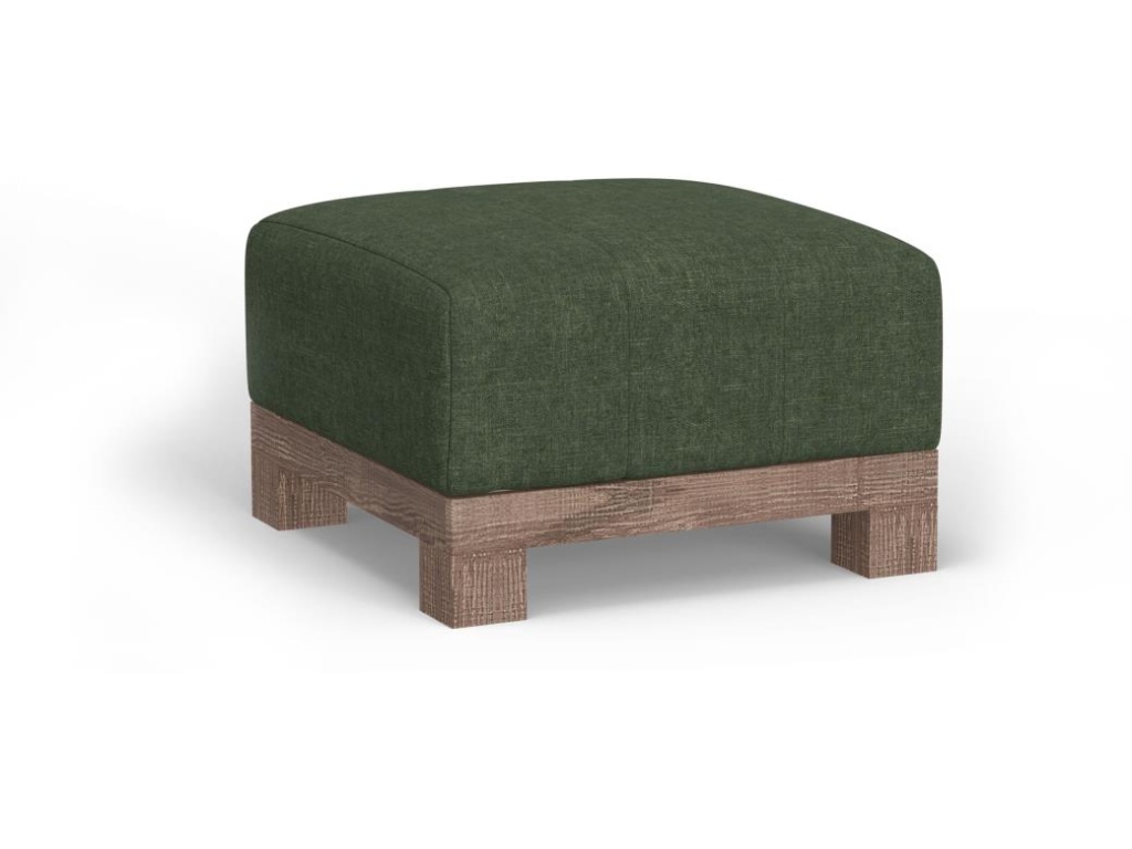Wooden Frame & Base, Upholstered Square Ottoman - main image