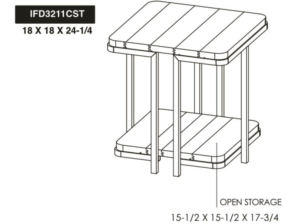 Metal Base Chairside Table - image 4