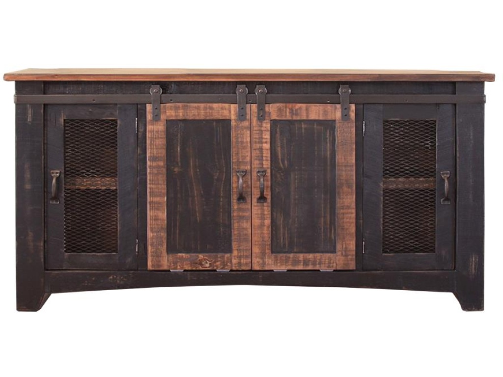 2 Sliding Doors, 2 Mesh Doors 60" TV Stand - main image