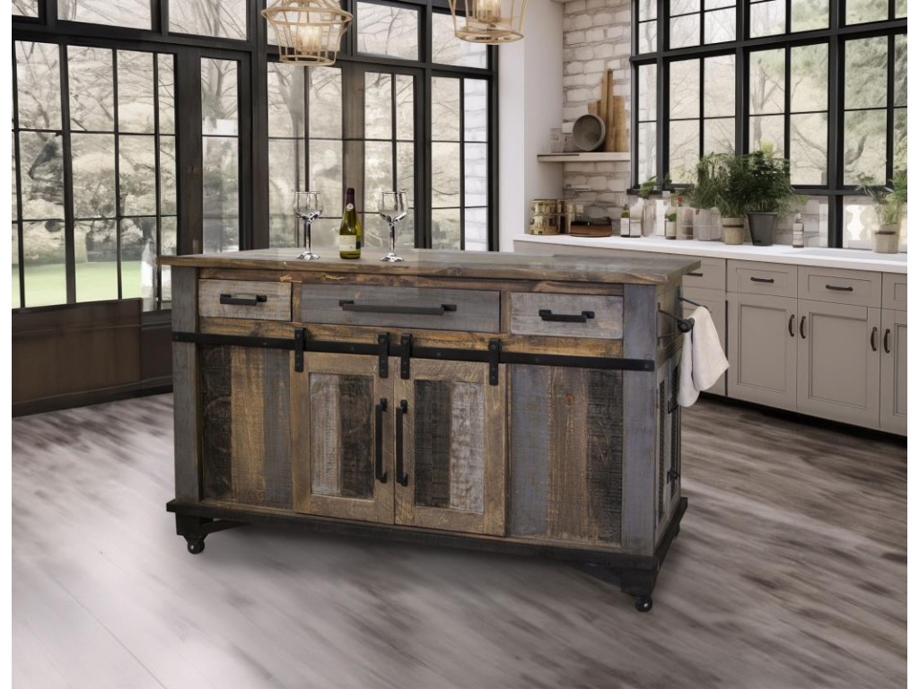 3 Drawer 6 Doors Kitchen Island - image 1