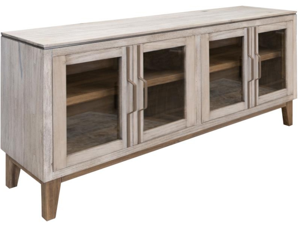 4 Glass Door Metal Handle Console - main image
