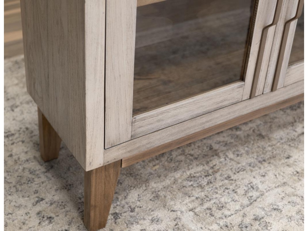 4 Glass Door Metal Handle Console - image 5