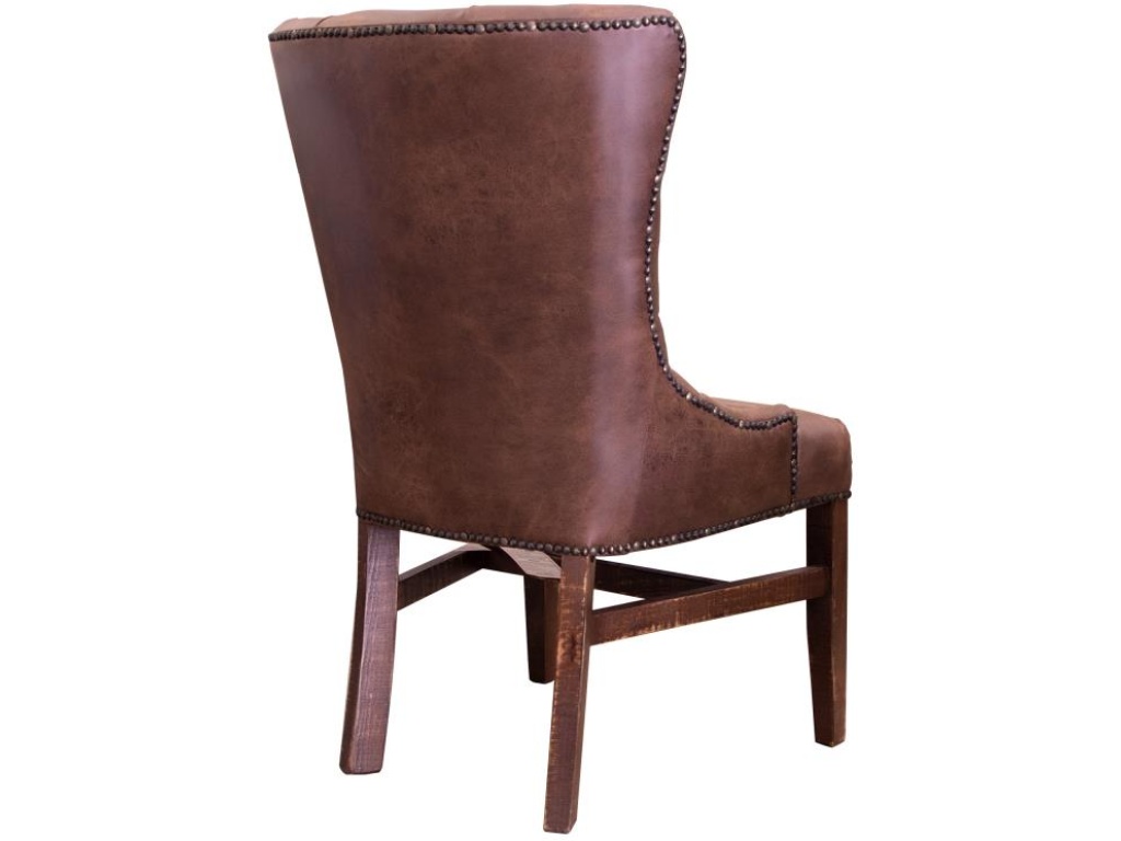 Tufted Backrest Faux Leather Upholstered Chair - image 2