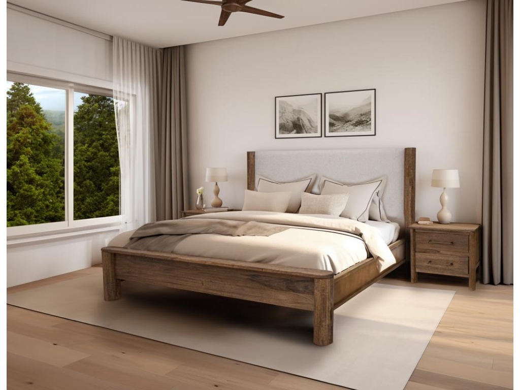 Olimpia, King Upholstered Panel Bed - image 2