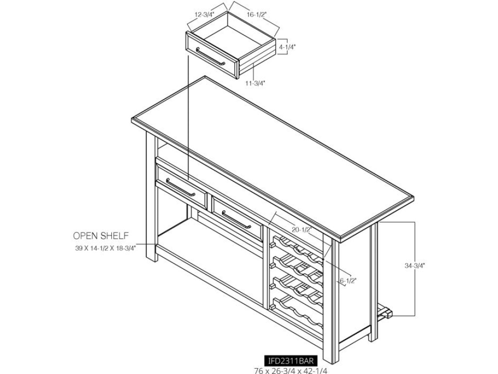2 Drawer Bar - image 6