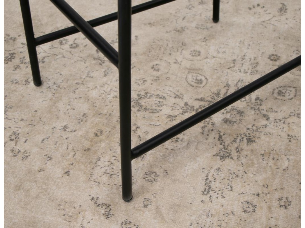 Wooden Frame & Metal Base, 30" Upholstered Barstool - image 3