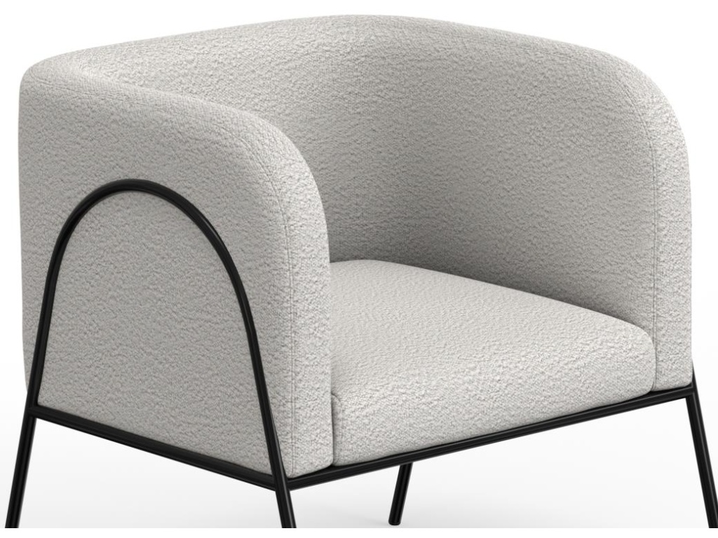 Wooden Frame & Metal Base, Armchair - image 2