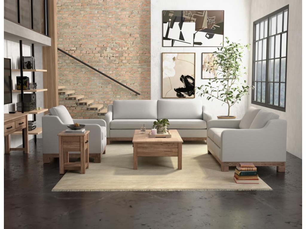 Wooden Frame & Base, Two-Cushion Loveseat - image 1