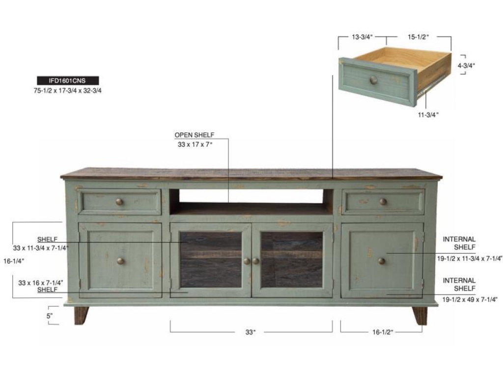 2 Drawers 4 Doors, Console - image 6