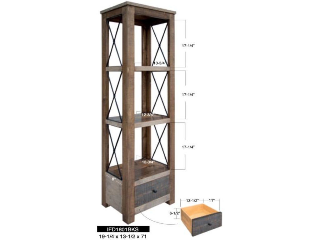 3 Shelves 1 Drawer Bookcase - image 5