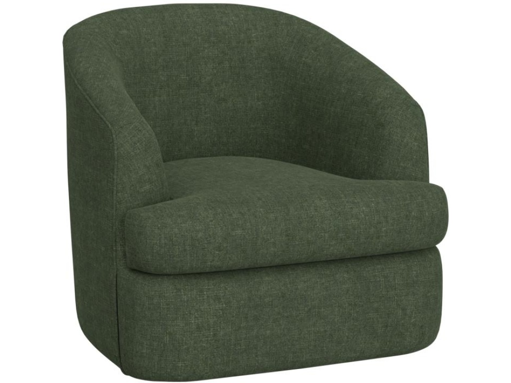 Wooden Frame & Metal Base, 360 Degree Swivel Accent Chair - main image