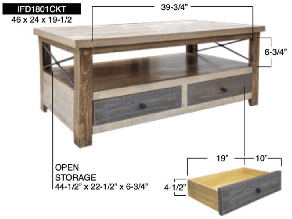 4 Drawer Cocktail Table - image 5