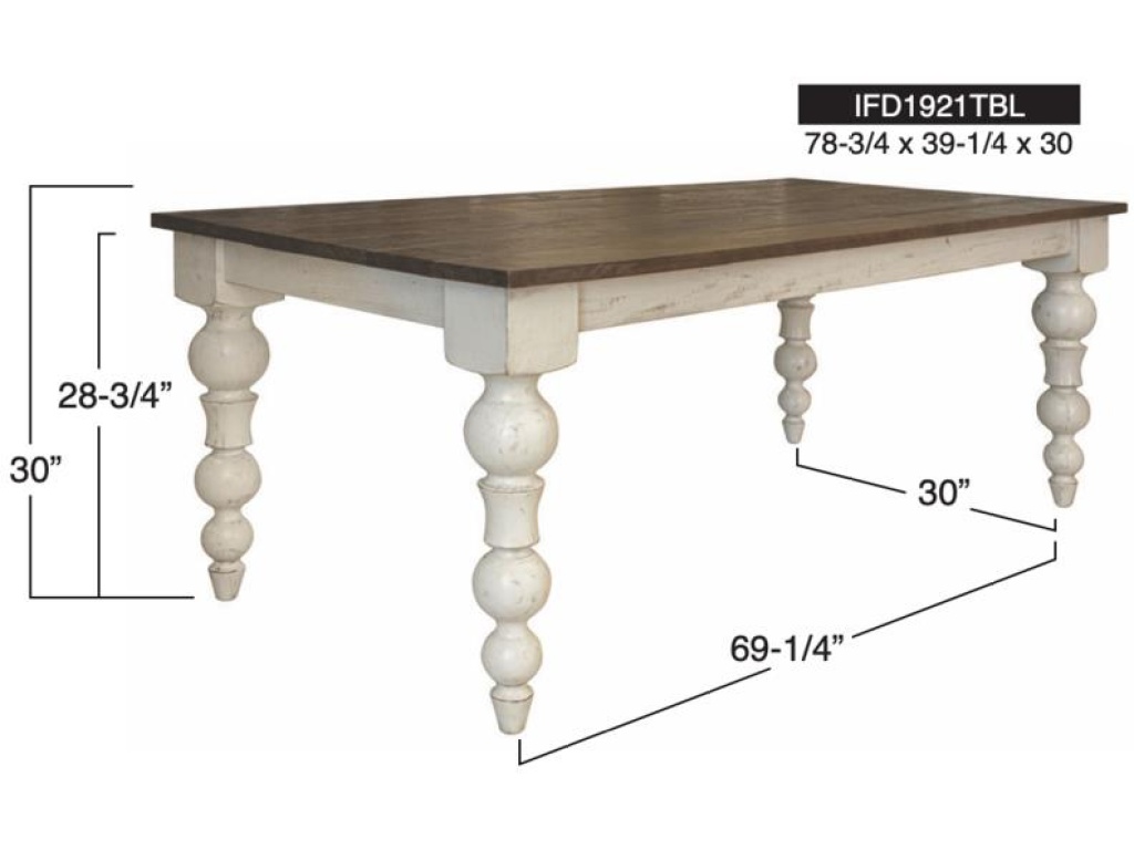 Turned Legs Dining Table - image 5
