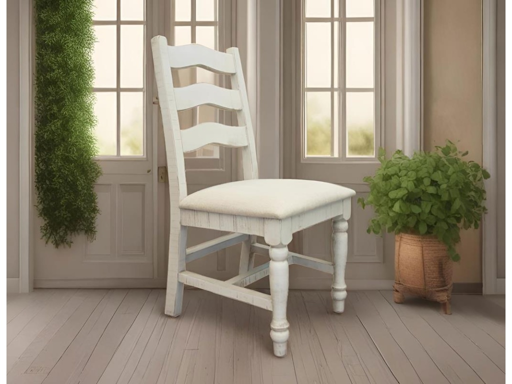 Upholstered Seat Wooden Chair - image 1