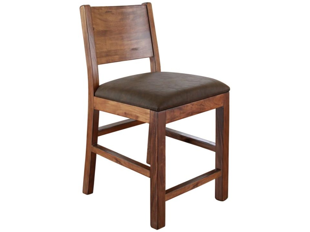 Faux Leather Seat 24" Barstool - main image