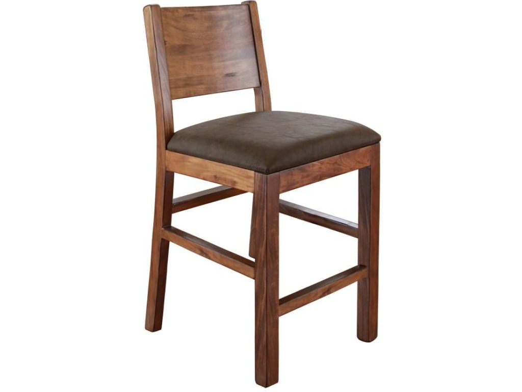 Faux Leather Seat 30" Barstool - main image