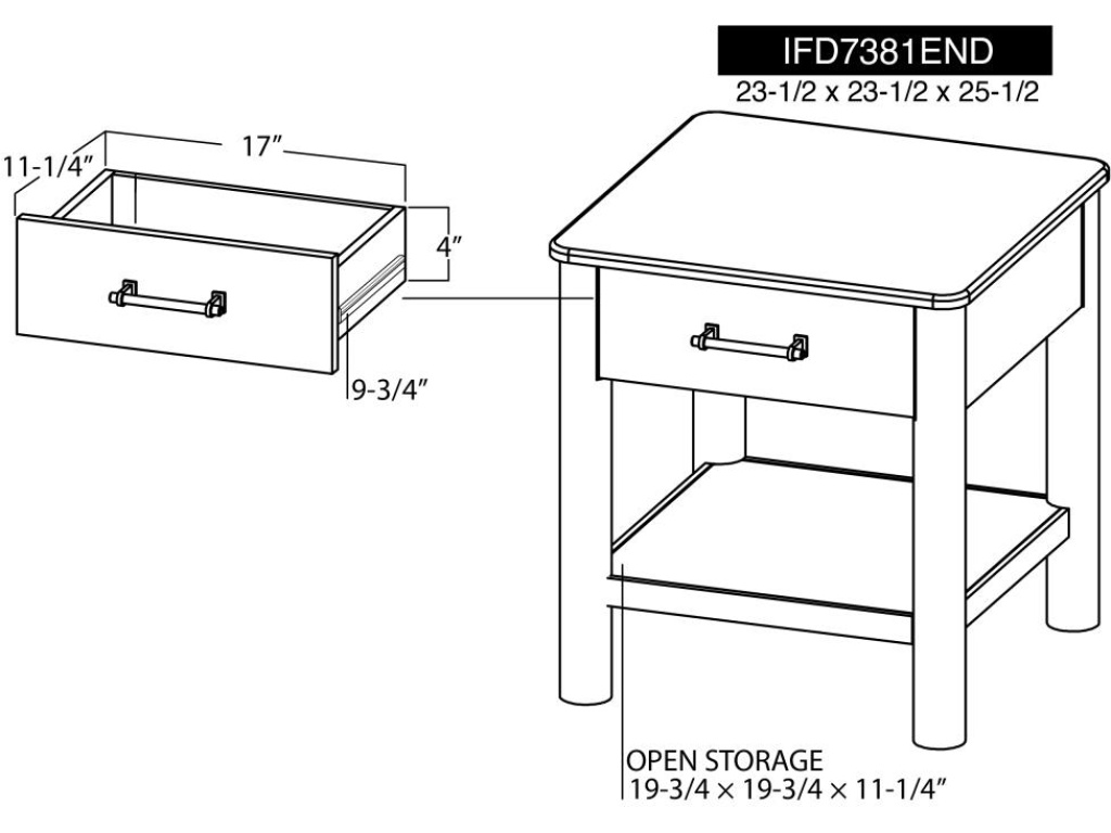 1 Drawer End Table - image 6