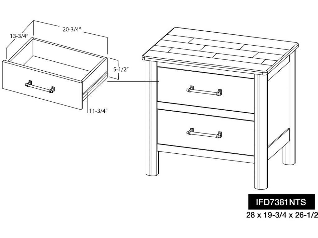 2 Drawer Nightstand - image 5