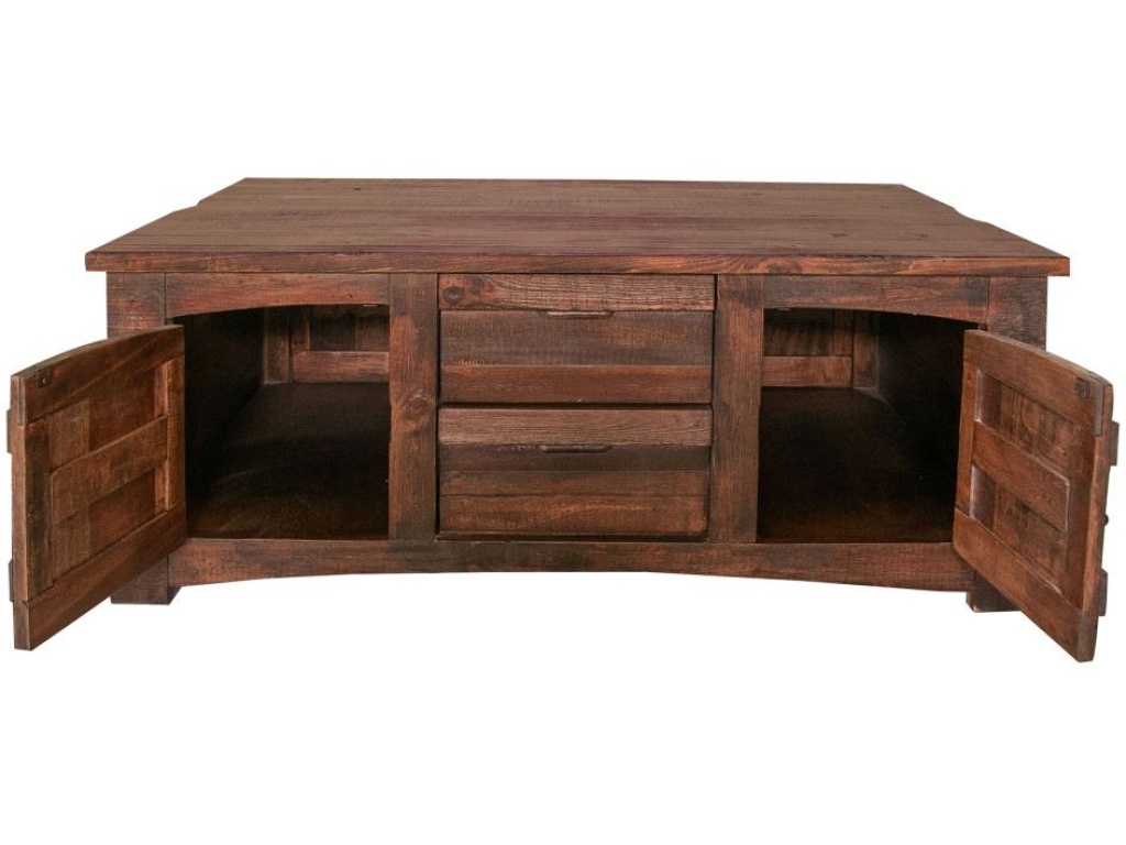 4 Drawer 4 Doors Cocktail Table - image 3