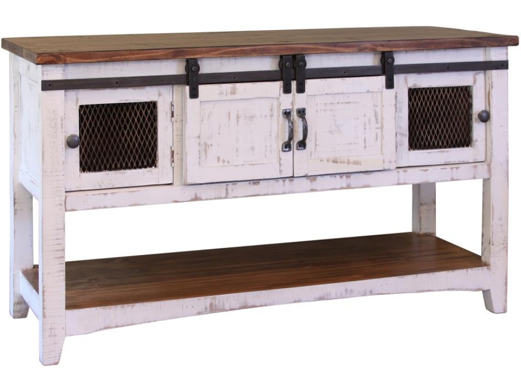 2 Sliding Doors 2 Metal Mesh Doors Cocktail Table - main image