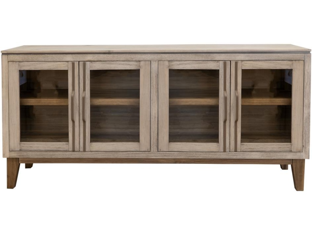 4 Glass Door Metal Handle Console - image 1